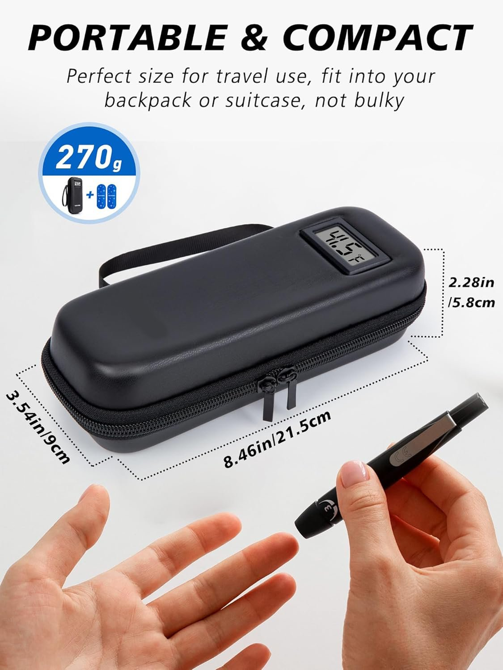 ⏰🎉🔥Insulin Cooler Travel Case with Temperature Display